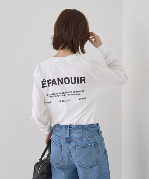 Rouge vif Anna(ルージュヴィフアンナ)の「ガーメントダイロゴロンTシャツ(Tシャツ/カットソー・レディース・ホワイト/チャコールグレー・フリー)」の8枚目の写真