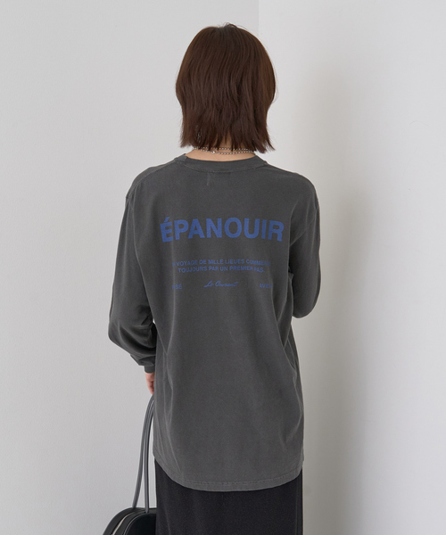 Rouge vif Anna(ルージュヴィフアンナ)の「ガーメントダイロゴロンTシャツ(Tシャツ/カットソー・レディース・ホワイト/チャコールグレー・フリー)」の13枚目の写真