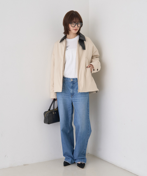 Rouge vif Anna(ルージュヴィフアンナ)の「ガーメントダイロゴロンTシャツ(Tシャツ/カットソー・レディース・ホワイト/チャコールグレー・フリー)」の14枚目の写真