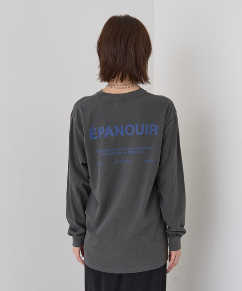 Rouge vif Anna(ルージュヴィフアンナ)の「ガーメントダイロゴロンTシャツ(Tシャツ/カットソー・レディース・ホワイト/チャコールグレー・フリー)」の21枚目の写真