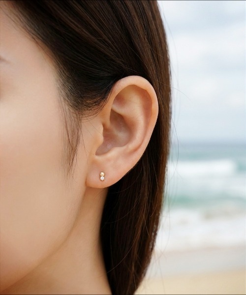 Burner(バーナー)の「【blatto 925silver】シルバー925 ミニマルツイン スタッドピアス esm-pierce-21-10【RBTS】(ピアス(両耳用)・レディース・シルバー/ゴールド・FREE)」の1枚目の写真
