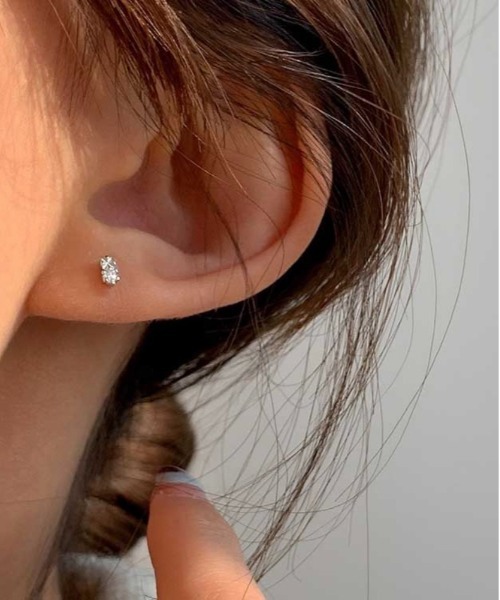 Burner(バーナー)の「【blatto 925silver】シルバー925 ミニマルツイン スタッドピアス esm-pierce-21-10【RBTS】(ピアス(両耳用)・レディース・シルバー/ゴールド・FREE)」の3枚目の写真