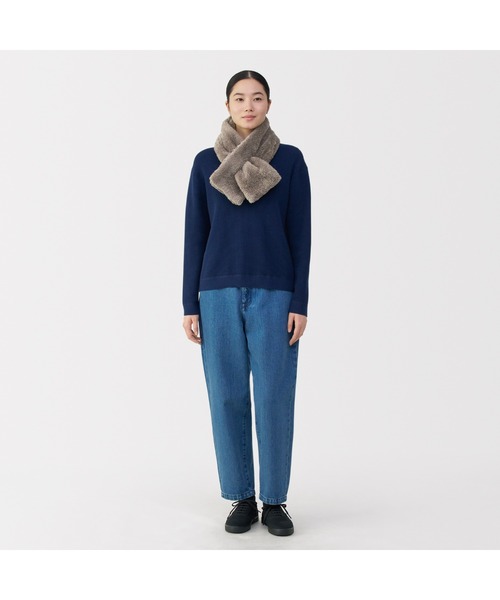 無印良品(ムジルシリョウヒン)の「再生ポリエステルあったかボア マフラー(マフラー・レディース・ブラウン系/ブラウン系1/ライトベージュ/ブラック/ピンク・FREE)」の10枚目の写真