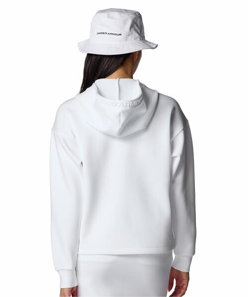 UNDER ARMOUR（アンダーアーマー）の「UAドライブ ワードマーク ロングスリーブ フーディー（ゴルフ/レディース）（スウェット・レディース・ホワイト・XL/L/M）」の2枚目の写真