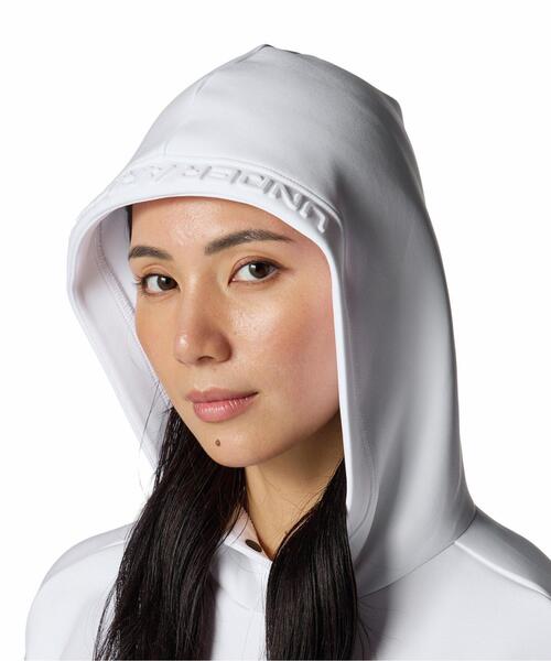UNDER ARMOUR（アンダーアーマー）の「UAドライブ ワードマーク ロングスリーブ フーディー（ゴルフ/レディース）（スウェット・レディース・ホワイト・XL/L/M）」の4枚目の写真