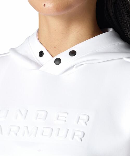 UNDER ARMOUR（アンダーアーマー）の「UAドライブ ワードマーク ロングスリーブ フーディー（ゴルフ/レディース）（スウェット・レディース・ホワイト・XL/L/M）」の5枚目の写真
