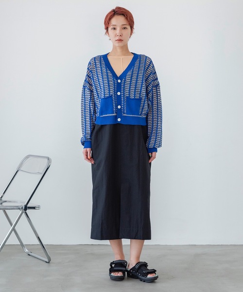 sneeuw（スニュウ）の「ウィンドウカーディガン（カーディガン/ボレロ・レディース・グレー/ブルー・ONESIZE）」の5枚目の写真