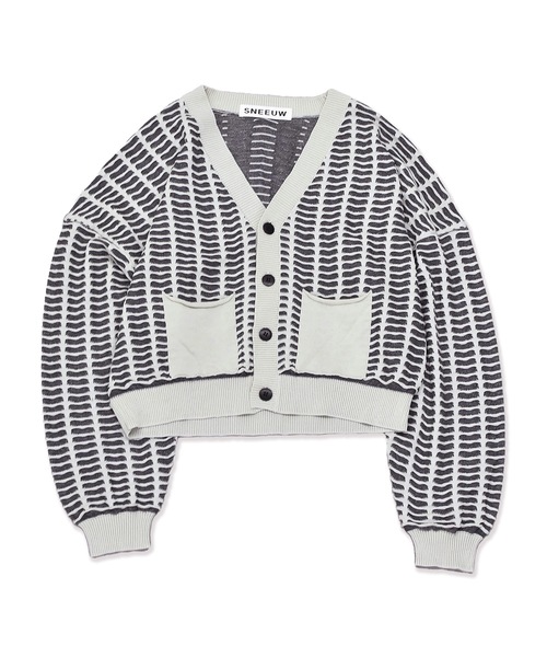 sneeuw（スニュウ）の「ウィンドウカーディガン（カーディガン/ボレロ・レディース・グレー/ブルー・ONESIZE）」の7枚目の写真