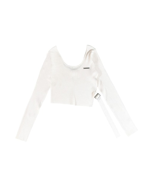 ACLENT（アクレント）の「サイドベルトリブニットトップス（ニット/セーター・レディース・グレー/ブラック/ホワイト・FREE）」の22枚目の写真