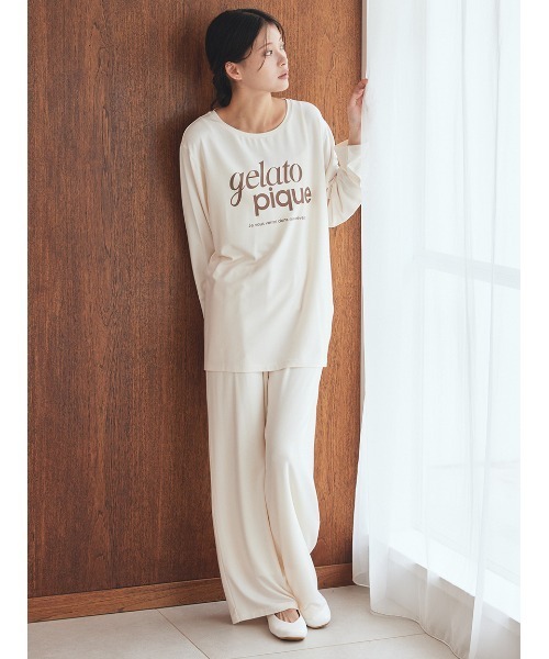 セール】レーヨンロゴロングパンツ（ルームウェア/パジャマ）｜gelato