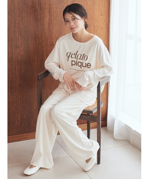 セール】レーヨンロゴロングパンツ（ルームウェア/パジャマ）｜gelato