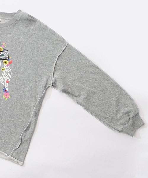 ScoLar(スカラー)の「153662:リメイク風メロウステッチプルオーバー(Tシャツ/カットソー・レディース・ブラック/杢グレー/オートミール・M)」の18枚目の写真