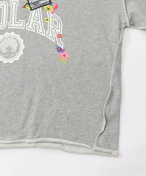 ScoLar(スカラー)の「153662:リメイク風メロウステッチプルオーバー(Tシャツ/カットソー・レディース・ブラック/杢グレー/オートミール・M)」の14枚目の写真