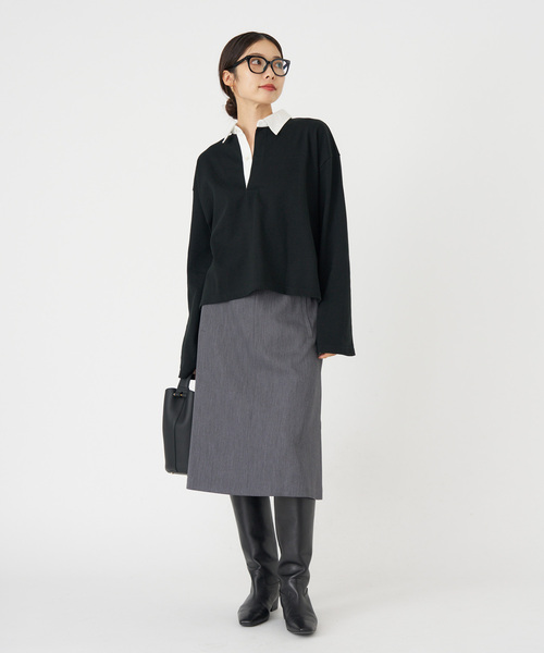 IENA（イエナ）の「ラガーショートプルオーバー（Tシャツ/カットソー・レディース・ブラウン/ブラック・FREE）」の3枚目の写真