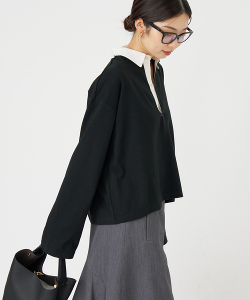 IENA（イエナ）の「ラガーショートプルオーバー（Tシャツ/カットソー・レディース・ブラウン/ブラック・FREE）」の9枚目の写真