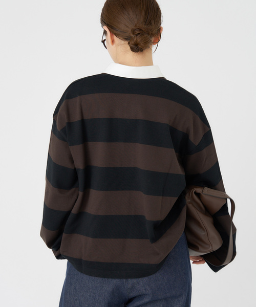 IENA（イエナ）の「ラガーショートプルオーバー（Tシャツ/カットソー・レディース・ブラウン/ブラック・FREE）」の13枚目の写真