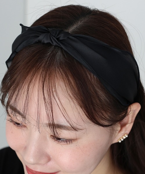 BLUEEAST（ブルーイースト）の「オーガンジーサテンカチューシャ（カチューシャ・レディース・ブラウン/ブラック/ブラック系/ブラウン系・FREE）」の12枚目の写真