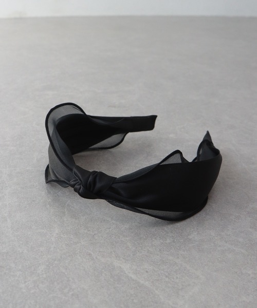 BLUEEAST（ブルーイースト）の「オーガンジーサテンカチューシャ（カチューシャ・レディース・ブラウン/ブラック/ブラック系/ブラウン系・FREE）」の15枚目の写真