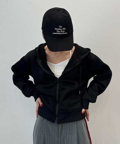SEN TOKYO(セントーキョー)の「ボリュームクロップドジップアップパーカー(パーカー・レディース・ネイビー/ダークグレー/ライトグレー/ブラック・MEDIUM)」の12枚目の写真