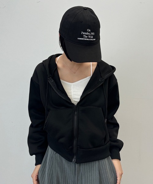 SEN TOKYO(セントーキョー)の「ボリュームクロップドジップアップパーカー(パーカー・レディース・ネイビー/ダークグレー/ライトグレー/ブラック・MEDIUM)」の13枚目の写真