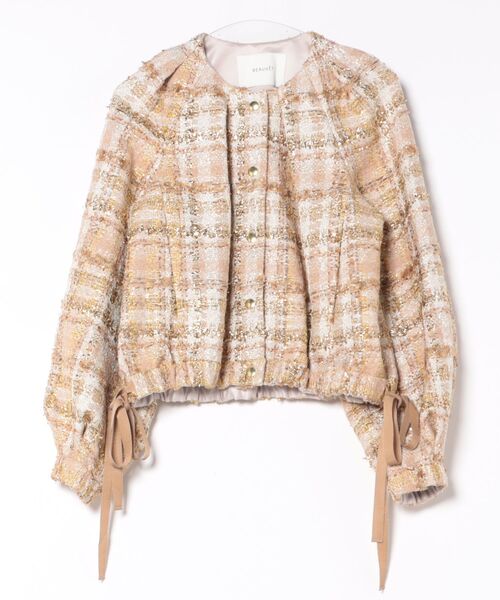 DESIGNWORKS（デザインワークス）の「BEAUVET ツイードブルゾン（ブルゾン・レディース・ゴールド・1）」の10枚目の写真