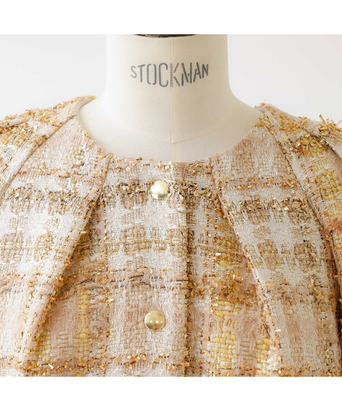 DESIGNWORKS（デザインワークス）の「BEAUVET ツイードブルゾン（ブルゾン・レディース・ゴールド・1）」の19枚目の写真