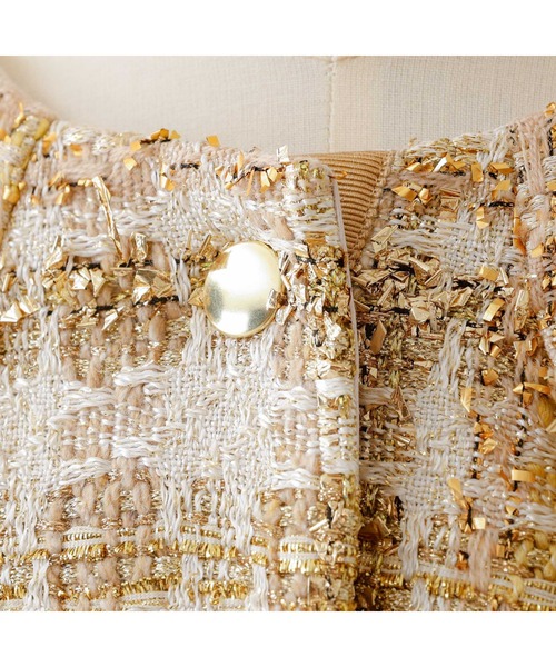 DESIGNWORKS（デザインワークス）の「BEAUVET ツイードブルゾン（ブルゾン・レディース・ゴールド・1）」の18枚目の写真