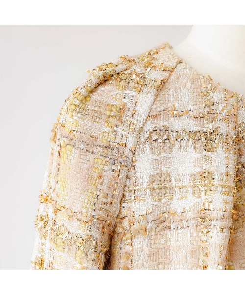DESIGNWORKS（デザインワークス）の「BEAUVET ツイードブルゾン（ブルゾン・レディース・ゴールド・1）」の15枚目の写真