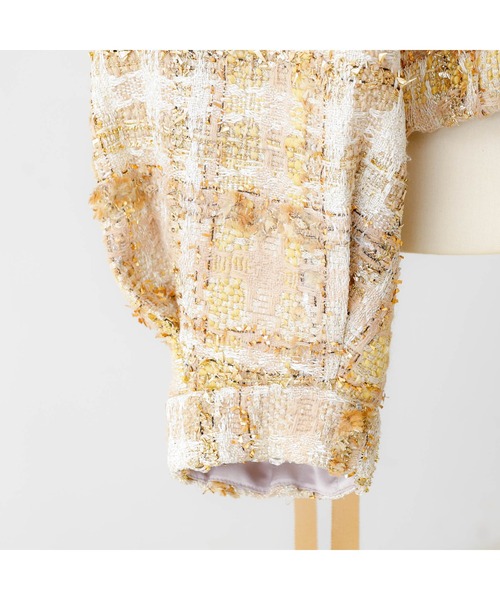 DESIGNWORKS（デザインワークス）の「BEAUVET ツイードブルゾン（ブルゾン・レディース・ゴールド・1）」の14枚目の写真