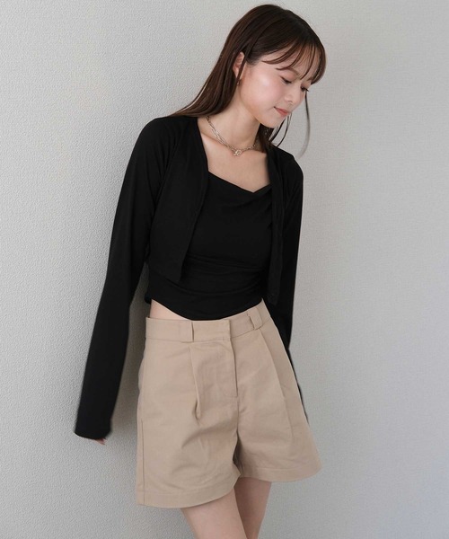 Reurie'(レウリィ)の「ツイルショートパンツ / シンプル カジュアル ベーシック 韓国(その他パンツ・レディース・ベージュ/チャコールグレー・MEDIUM/SMALL)」の12枚目の写真