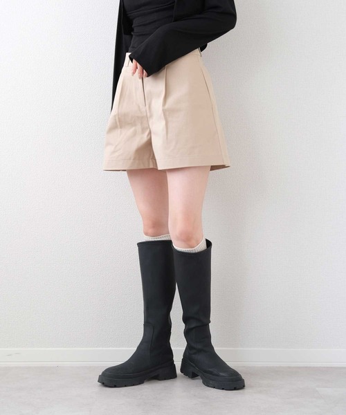 Reurie'(レウリィ)の「ツイルショートパンツ / シンプル カジュアル ベーシック 韓国(その他パンツ・レディース・ベージュ/チャコールグレー・MEDIUM/SMALL)」の10枚目の写真