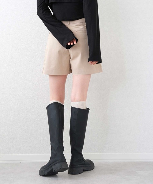 Reurie'(レウリィ)の「ツイルショートパンツ / シンプル カジュアル ベーシック 韓国(その他パンツ・レディース・ベージュ/チャコールグレー・MEDIUM/SMALL)」の11枚目の写真