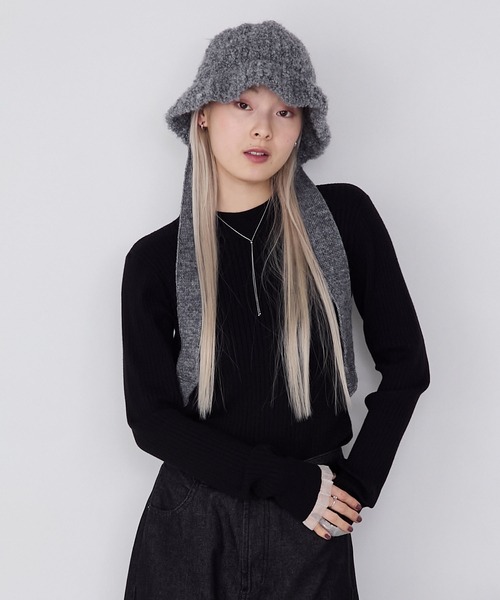 forksy.】【Benelli Montacone】ブークレニットリボンハット / ベネリ