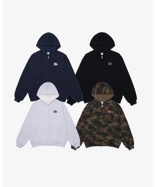 KEBOZ(ケボズ)の「EFG WAFFLE LINING SWEAT FULL ZIP HOODIE(パーカー・メンズ・ネイビー/カモフラージュ/ブラック/グレー・2XL/XL/L/M/S)」の20枚目の写真