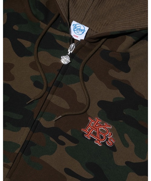 KEBOZ(ケボズ)の「EFG WAFFLE LINING SWEAT FULL ZIP HOODIE(パーカー・メンズ・ネイビー/カモフラージュ/ブラック/グレー・2XL/XL/L/M/S)」の8枚目の写真