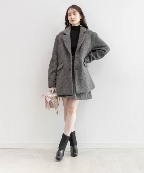 RANDA(ランダ)の「2WAY ニットカバーショートブーツ(ブーツ・レディース・ブラック/アイボリー・S/M/L/LL)」の6枚目の写真