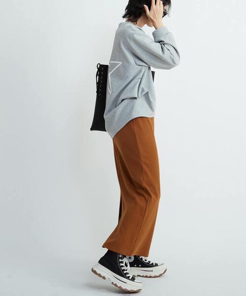 CONVERSE TOKYO(コンバーストウキョウ)の「RIB NARROW SKIRT(スカート・レディース・キャメル/チャコールグレー・FREE)」の5枚目の写真
