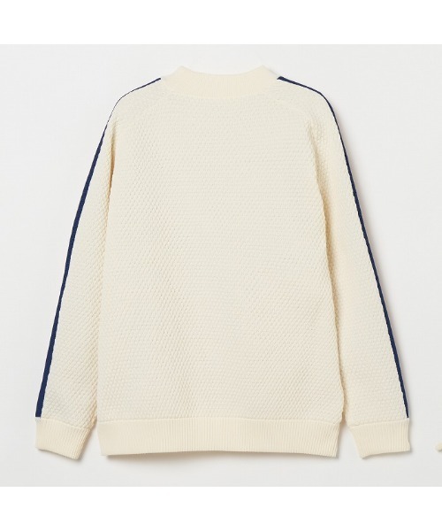 セール】【VIVA HEART/GOLF】裏地付き 配色ライン ニットプルオーバー