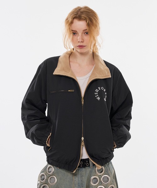 WISHFOREVER 2WAYブルゾン 2WAY REVERSIBLE FLEECE BLOUSON / 2WAYリバーシブルフリースブルゾン