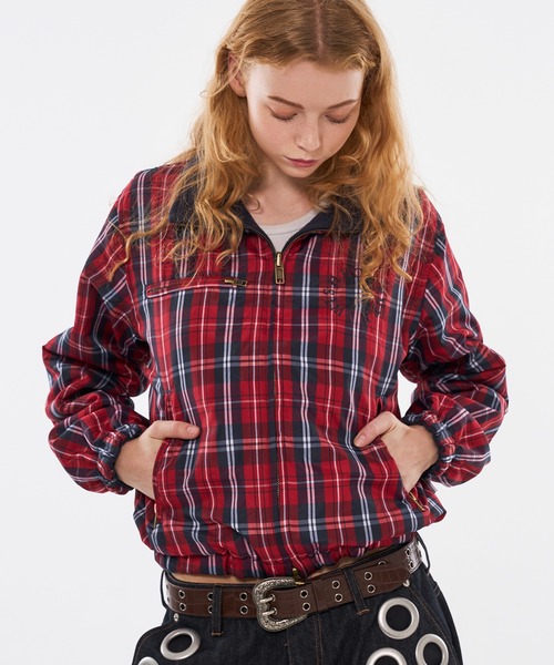 WISH FOR EVER（ウィッシュフォーエバー）の「2WAY  REVERSIBLE FLEECE BLOUSON / 2WAYリバーシブルフリースブルゾン（ブルゾン・メンズ・グリーン/レッド/ブラック/その他・SMALL/MEDIUM/LARGE）」の9枚目の写真