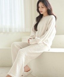 tu-hacci（ツーハッチ）の「《P.snow》Vネックトップス＆ロングパンツ（ルームウェア/パジャマ・レディース）」