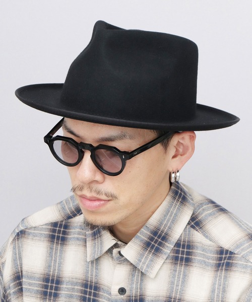 Sense of Grace（センスオブグレース）の「ウールフェルト フラット ミドルブリム 中折れハット（ハット・メンズ・ブラック/ブラウン・FREE）」の18枚目の写真