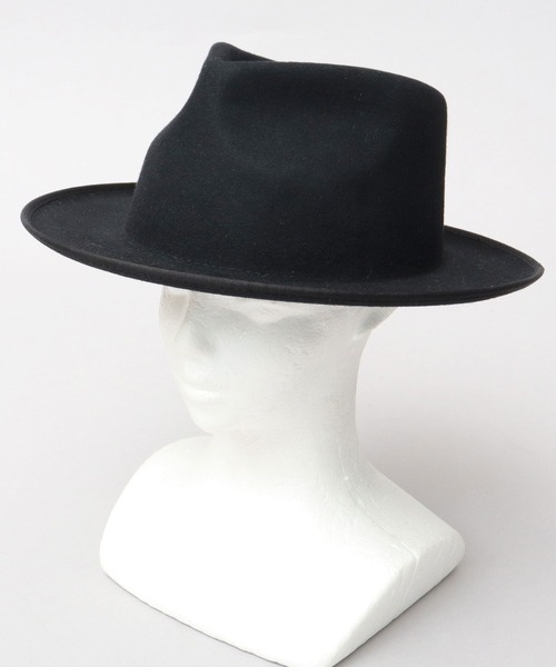 Sense of Grace（センスオブグレース）の「ウールフェルト フラット ミドルブリム 中折れハット（ハット・メンズ・ブラック/ブラウン・FREE）」の11枚目の写真