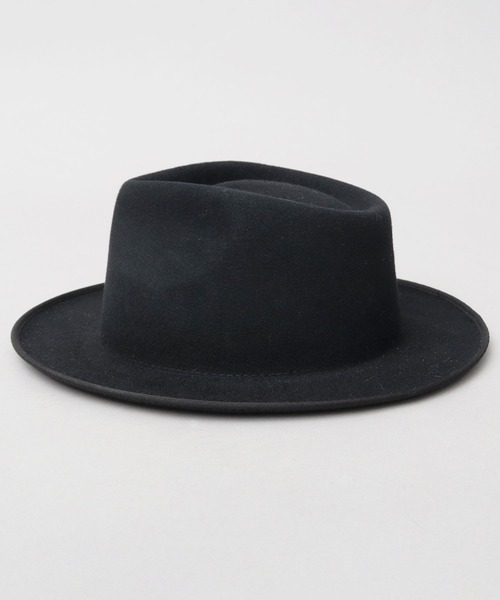 Sense of Grace（センスオブグレース）の「ウールフェルト フラット ミドルブリム 中折れハット（ハット・メンズ・ブラック/ブラウン・FREE）」の5枚目の写真