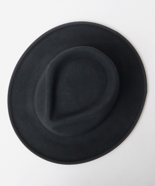 Sense of Grace（センスオブグレース）の「ウールフェルト フラット ミドルブリム 中折れハット（ハット・メンズ・ブラック/ブラウン・FREE）」の7枚目の写真