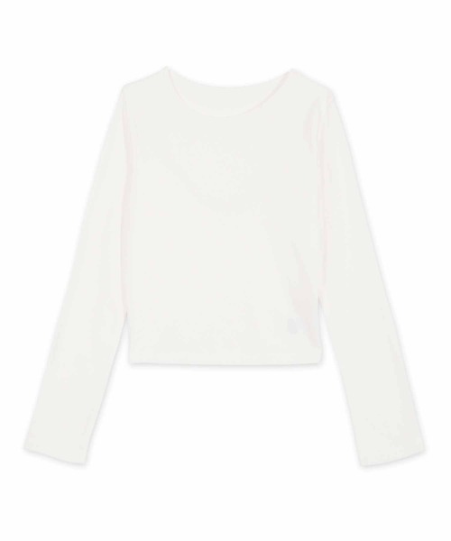 KOBE LETTUCE(コウベレタス)の「スムースロンT(Tシャツ/カットソー・レディース・アイボリー系/オフホワイト/ブラック系/ホワイト系/ブラック/アイボリー系1・M)」の14枚目の写真