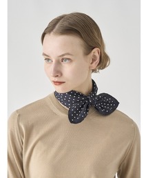 JOHN SMEDLEY（ジョンスメドレー）の「Silk Dot Scarf | LARGE（バンダナ/スカーフ）」