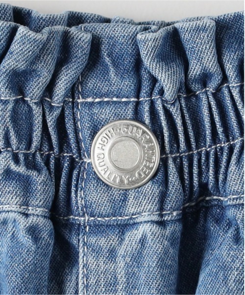 MPS(エムピーエス)の「【MPS】ポケットフラワー刺繍テーパードパンツ (キッズ/フリルウエスト/デニム/ポケット刺繍/花柄/カジュアル/デイリー)(その他パンツ・キッズ・ネイビー/ブルー・140/130/120/110)」の6枚目の写真