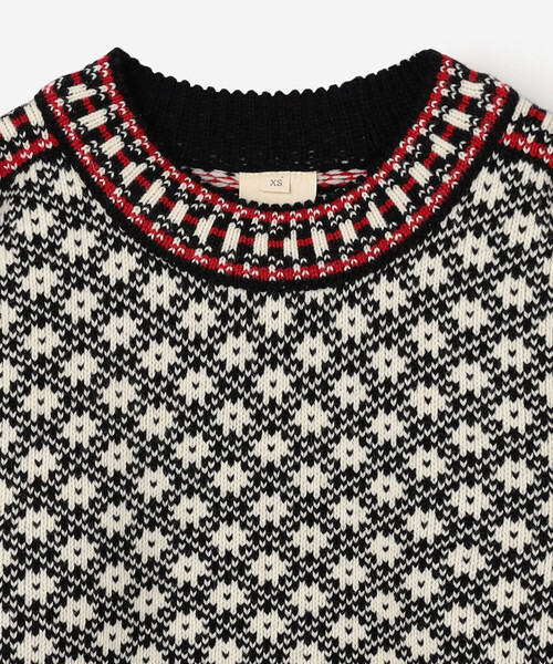 Bshop(ビショップ)の「Longa Liis | ヴィンテージ フォークセーター BLACK WOMEN(ニット/セーター・レディース・ブラック系その他・XS)」の4枚目の写真