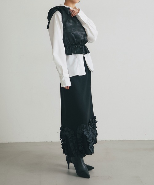 ARVELLIA(アルベリア)の「RIBBON STRAP BUSTIER(その他トップス・レディース・ブラック/ブラウン・M)」の9枚目の写真